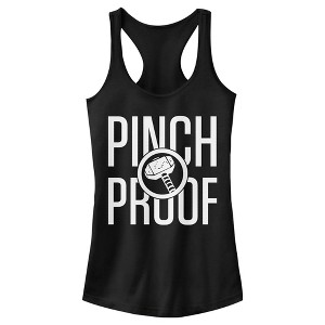 Juniors Womens Marvel Thor Hammer Pinch Proof St. Patrick's Day Racerback Tank Top - 1 of 4