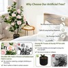 Resenkos 38-Inch Artificial Camellia Tree, Features Pink Flowers in a Decorative Cement Pot, Pink - 4 of 4