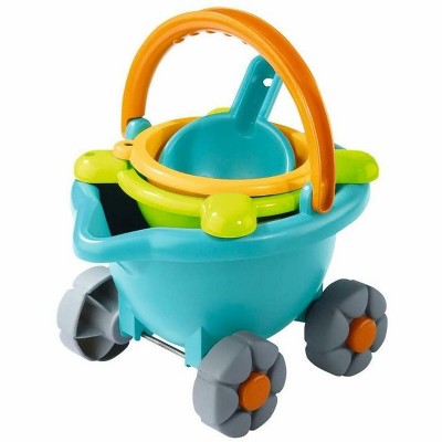 HABA Sand Bucket Scooter - 4 Piece Nesting Beach Toy Set for Toddlers