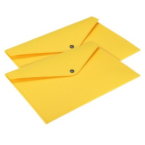 Unique Bargains Felt A4 Envelope Document Storage Pouch Organizer 2 Pcs - 1 of 4