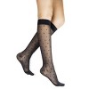 LECHERY¬Æ Women's Polka Dot Sheer Knee-highs (2 Pairs) - One Size, Black - 2 of 3