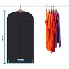 Plixio Garment Bags Suit Bag for Travel and Clothing Storage of Dresses, Shirts, Coats - Zipper and Transparent Window (Black - Mixed Sizes: 100 Pack) - 3 of 4