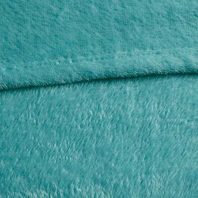King Aqua Plush Reversible Machine Washable Blanket