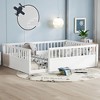NicBex Twin/Full Kids Floor Toddler Bed Frame with Fence,Modern Toddler Platform Bed for Bedroom,Playroom,Kids Room - 3 of 4