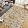Vintage Boho Area Rug , Non-Slip, Washable, Soft, Short Pile, Non-Shedding Floor Carpet for Living Room,Bedroom Office - 2 of 4