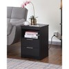 KWPZQEB Nightstand with Charging Station, Side Table with 2 Drawers, End Table with Open Shelf, Bedside Table Night Stand for Bedroom - 2 of 4