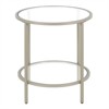 20 Inches Satin Nickel Metal/Glass Side Table - Henn&Hart - 3 of 4