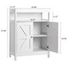 Bathroom Floor Storage Cabinet, Freestanding Bathroom Storage with Adjustable Shelf and Double Doors, Cabinet Organizer - 3 of 4