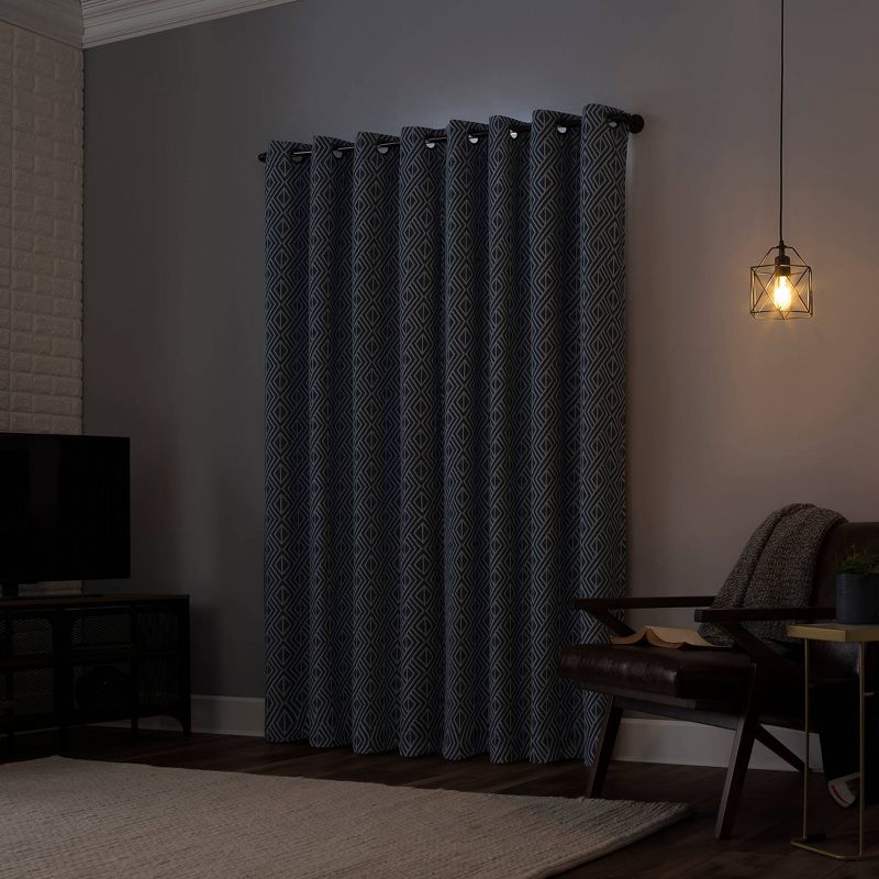 Gresham Geometric Total Blackout Grommet Top Curtain Panel - Scott Living, 3 of 10