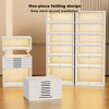 9-Tier Foldable Shoe Rack Organizer for Closet w/ Wheels,18 Pairs Collapsible Shoe Storage Cabinet w/ Lids and Magnetic Clear Door - 3 of 4