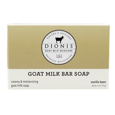 Dionis Goat Milk Bar Soap Vanilla Bean, 6 oz