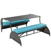 DOMETOUR U_STYLE Versatile outdoor loveseat that converts to four seats and a table, suitable for gardens and lawns - 4 of 4
