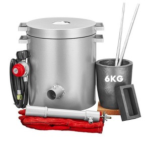 6KG Propane Melting Furnace Kit - 2700°F High Capacity for Smelting Scrap Metal, Gold, Silver, Copper, and Aluminum Recycling - 1 of 4