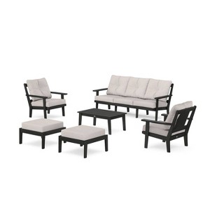 POLYWOOD 6pc Prairie Lounge Sofa Outdoor Patio Conversation Set - 1 of 1