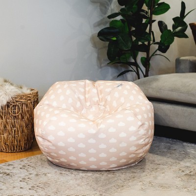 Mini Clouds Oat Polyester Bean Bag Chair with Removable Cover