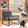 Hooseng Modern Accent Chair, Fluffy Living Room Chair with Removable Cushion, Armchair Chairs With Metal Frame for Bedroom Balcony Reading Room - 2 of 4