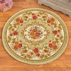 Collections Etc Rose Floral Chenille Round Rug - 2 of 3