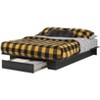 HomeStock Platform Bed with Drawer Weathered Oak Holland - 4 of 4