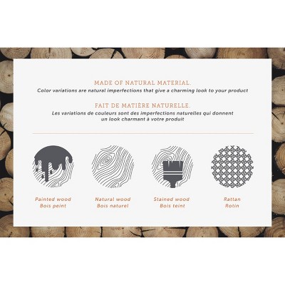 Scandinavian Natural Wood Buffet with Wine Glass & Bottle Storage