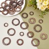 80pcs Wooden Linking Rings, 4 Styles Coconut Wood Hollow Circle Connectors for Jewelry DIY (20-38mm) - 2 of 4