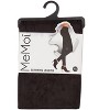 Memoi Women's Vegan Suede High-Waist Shaping Leggings Black M-L - 4 of 4
