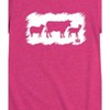 Girls' - Case IH - Farm Animal Sketchy Fitted Short Sleeve Graphic T-Shirt - 2 of 4