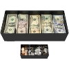 Nadex Coins™ Steel 5-Compartment Currency Tray with Coin Tray Insert and Lockable Cover in Black - 3 of 4