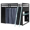Polibi Full Size Loft Bed with Wardrobe, Desk, Blackout Curtains & RGB App-Controlled Lights - 4 of 4
