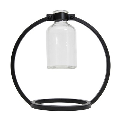 Black Metal & Glass Bud Vase by Foreside Home & Garden