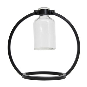 Black Metal & Glass Bud Vase by Foreside Home & Garden - 1 of 4