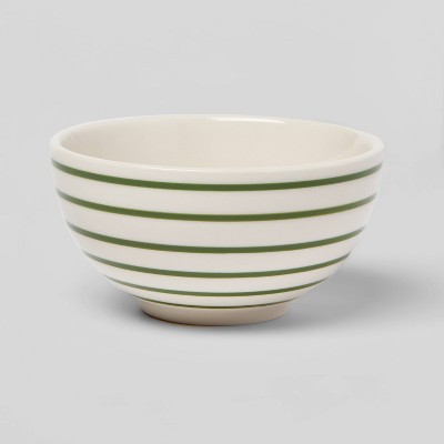 8oz Stoneware Striped Bowl Green - Threshold™
