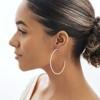 SHINE by Sterling Forever 2" Micro Beaded Hoops - 2 of 2