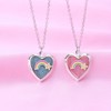 Best Friend Necklaces for 2 Girls Sisters Rainbow Heart Locket Necklace Set for BFF Bestie Gifts for Big Little Soul Sister Matching Friendship - 4 of 4