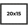 PosterPalooza | 20x15 Thin Barnwood Picture Frame, UV Acrylic, 2 Finishes - Grey and Black - 2 of 4