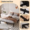 14 Inch Metal Bed Frame, Queen Platform Bed Frame No Box Spring Needed, with Metal Slat Support, Easy Assembly, Under Bed Storage - Black Queen Size - 3 of 4