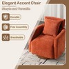 MOONMISS 360 degree rotation design,soft and comfortable chenille fabric,ergonomic design of the living room chair - 3 of 4