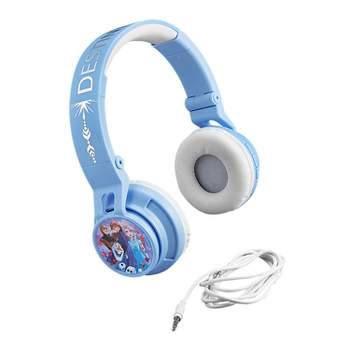 eKids Disney Frozen Bluetooth Headphones for Kids, Over Ear Headphones for School, Home, or Travel - Blue (FR-B50.EXV9MZ)