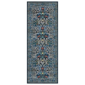 Washable Modern Floral Print Area Rug for Living Room Bedroom, Indoor Farmhouse Large Non Slip Floor Carpet for Kitchen Dining Room - 1 of 4