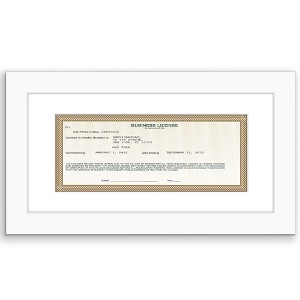 Americanflat 5x10 Business License Frame - Use as 3.5x8 Frame with Mat - 1 of 4