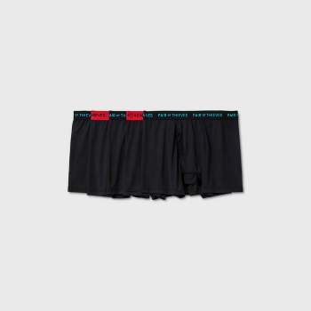 Pair of Thieves Men's Super Soft Boxer Briefs - Black/Grid XL