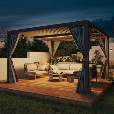 Erommy 12'x20' Outdoor Louvered Pergola