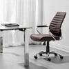 Low Back Office Chair 37.4–40.6"H Espresso – Faux Leather Upholstery & Chromed Steel Frame, Adjustable Swivel Office Chair By Zuo Modern - 2 of 4