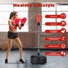 Costway Freestanding Punching Bag with Stand Boxing Gloves for Adult Kids Adjustable Red/Black - 3 of 4