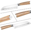 imarku Santoku Knife, 7 inch Kitchen Knife Ultra Sharp Asian Knife Japanese Chef Knife - Ergonomic Pakkawood Handle, Gold - 4 of 4