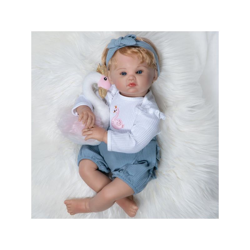 Paradise Galleries Realistic Reborn Caucasian Girl Doll, Jan Wright Designer's Doll Collections, 22" Adorable Baby Doll Gift  - Swan Princess, 1 of 10