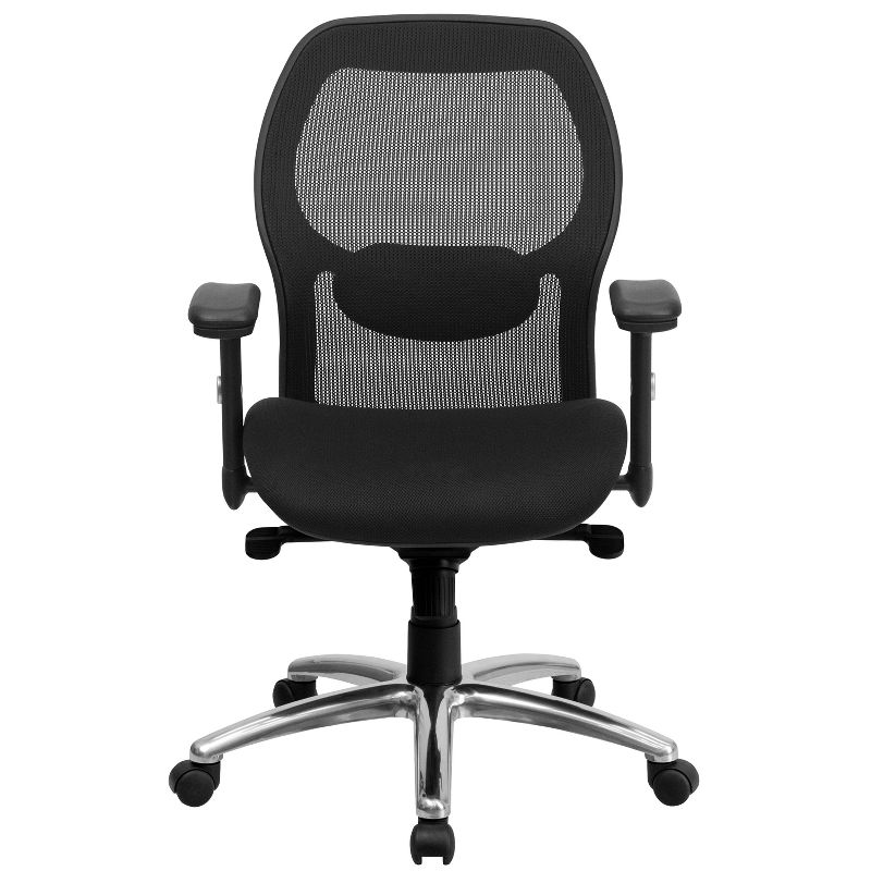 Flash Furniture Mid-Back Super Mesh Executive Swivel Office Chair with Knee Tilt Control and Adjustable Arms, 4 of 6