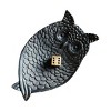 Slickblue Grey-Black Pewter Owl Jewelry and Coin Tray, Decorative Organizer for Rings, Earrings, or Small Accessories - 3 of 3
