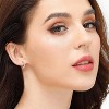 3-Pair 925 Sterling Silver Huggie Hoops - 14K White Gold Plated CZ Cartilage Earrings for Women & Men - 2 of 4