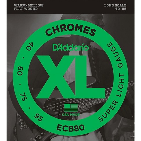 D'Addario ECB80 XL Chromes Flat Wound Bass Strings - image 1 of 4