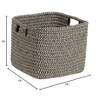 Colonial Mills Carter Basket - Black 15"x15"x16" 100% Polypropylene Rectangle - 4 of 4